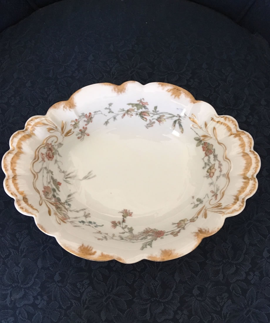 (123 plate pics) Antique Haviland Limoges France Floral Oval Serving Dish with Gold Trim Free Ship to Canada USA 1 (123 plate pics) Antique Haviland Limoges France Floral Oval Serving Dish with Gold Trim Free Ship to Canada USA